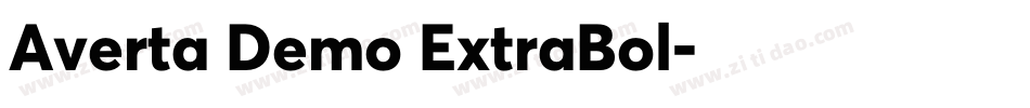 Averta Demo ExtraBol字体转换